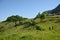 Hikers in the Apuseni Mountains