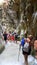 Hikers in the Chillar river, Nerja, Malaga