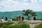 Hikers enjoy Hudson Valley view at the summit of Bear Mountain.