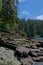 Hikers enjoy the rocky coast near Sombrio Beach, Vancouver Island