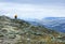 Hikers on fell top in Lapland Scandinavia