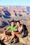 Hikers in Grand Canyon - Hiking couple portrait
