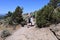 Hikers on Misery Ridge Trail in Smith Rock State Park, Oregon.