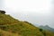 Hikers on mountain trail, Silver Mine Bay, Lantau Island, Hong Kong.