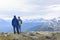 Hikers in mountains