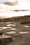 Hikers Near Rock Pools