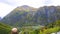 Hikers Overlooking a Scenic Mountain View in the Albanian Alps