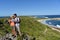 Hikers sightseeing the islands