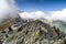 Hikers on top of the hill in High Tatras, Slovakia