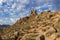 Hikers & Trail Runners On Elevated Desert Trail In Scottsdale, AZ