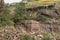 Hikers use chain ladder and gully to bypass Tugela Tunnel