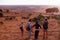 Hikers viewing the Serengeti Plain, Tanzania