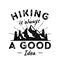 Hiking Adventure Logo illustration. Hiking is a good idea. Featuring Mountains, trees, sunbursts. Nice for camping