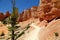 Hiking along China Wall in Bryce Canyon National Park