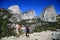 Hiking around Half Doom in Yosemite national park in US