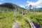 Hiking around Lonesome Lake in New Hampshire