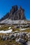 Hiking around the Tre Cime di Lavaredo in the Dolomites of Northern Italy