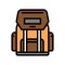 hiking backpack for hunting color icon vector illustration