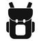 Hiking backpack icon simple vector. Breeze maritime