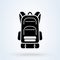 Hiking backpack icon vector, Touristic camping bag symbol, logo illustration. vector Simple modern icon design illustration