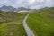 Hiking and biking trail in the mountains of the Silvretta Arena in Ischgl