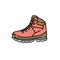 Hiking boot line icon