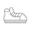 Hiking boots line icon.