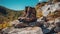 Hiking boots on a rock