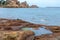 Hiking on bretagne cotes d`armor coast