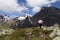 Hiking child in the Alps