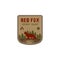 Hiking club badge. Scout adventure camp emblem. Vintage hand drawn design. Retro colors. Red fox design. Stock vector