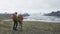 Hiking hikers people on glacier hike on Iceland