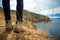 Hiking on Isla del Sol looking out to sea.