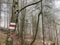 Hiking markings and orientation signs with signposts for navigating in the Wagital valley Waegital or WÃ¤gital and alpine Lake