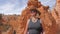 Hiking Mature Woman Enjoy The Fantastic Views Of Bryce Canyon Utah Usa