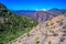Hiking in Mountain Scenery of Gran Canaria Island - beautiful landscape scenery at mountain village Soria - travel destination,