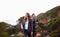 Hiking with my best friend. two attractive young female hikers in the outdoors.