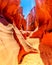 Hiking through the narrow Slot Canyon named Owl Canyon