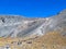 Hiking in the Nevado de Toluca, Mexico. Hundreds of people walk the crater of the old volcano.