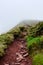 Hiking path hill top Brecon Beacons, Wales, Britain