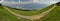 Hiking path and from Niederhorn, view of Swiss Alps.Switzerland