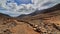 Hiking path over the mountains from Morro del Jable to Cofete in Fuerteventura