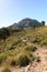 Hiking path to the mountain Puig de Galatzo in Majorca