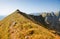 Hiking path to Rofanspitze summit, austria tirol
