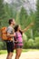 Hiking people - couple of hikers in Yosemite