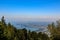 Hiking on the PfÃ¤nder mountain on Lake Constance in Bregenz with a view of Lake Constance, Austria