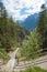 Hiking route Laintal gorge from Mittenwald to Lautersee, bavarian landscape