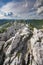 Hiking through the rugged karst landscape of Bijele stijene, Croatia