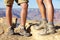 Hiking shoes on hikers in Grand Canyon