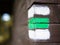 Hiking sign on wooden wall, czech tourism